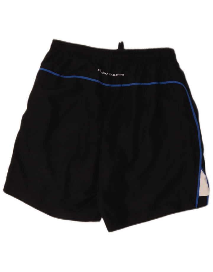 Sergio Tacchini Short de sport pour homme en polyester color block noir moyen