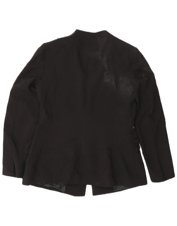 Zara Veste Blazer Femme UK 14 Large Noir Polyester