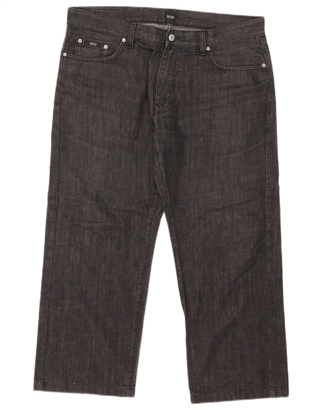 Hugo Boss Jean droit W38 L26 en coton noir pour homme