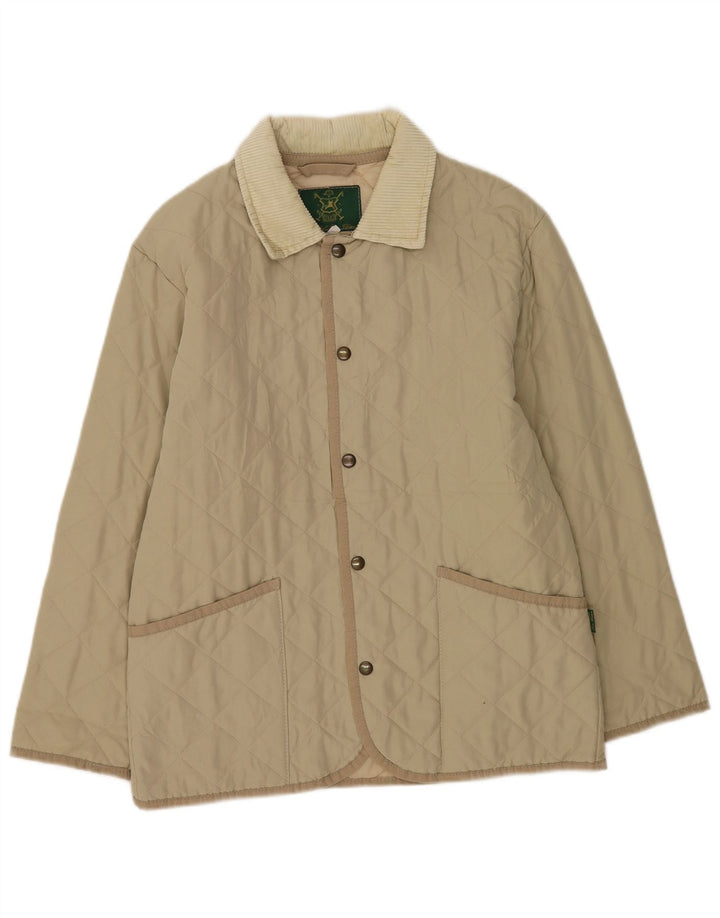 veste matelassée homme vintage UK 36 Petit polyester vert