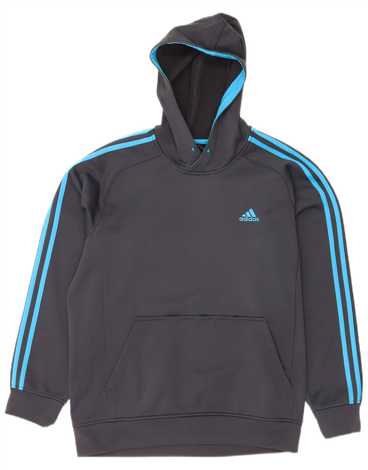 Adidas Pull à capuche Climawarm Homme Gris Moyen Polyester