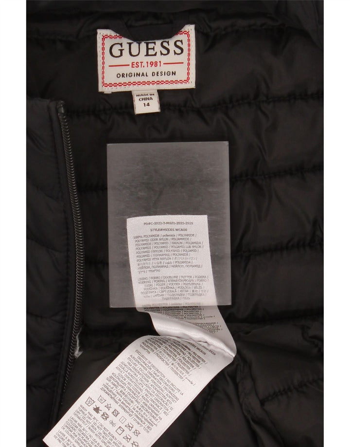 Guess Gilet rembourré garçon 13-14 ans Noir Polyamide