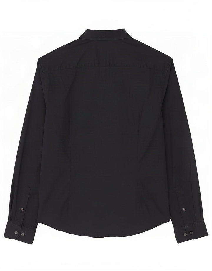 Chemise Homme Esprit Coton Noir Moyen