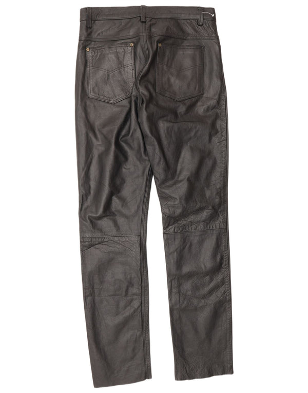Pantalon en cuir homme vintage W34 L34 Noir