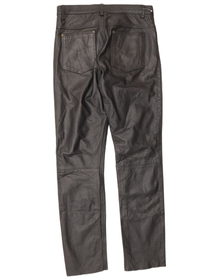 Pantalon en cuir homme vintage W34 L34 Noir