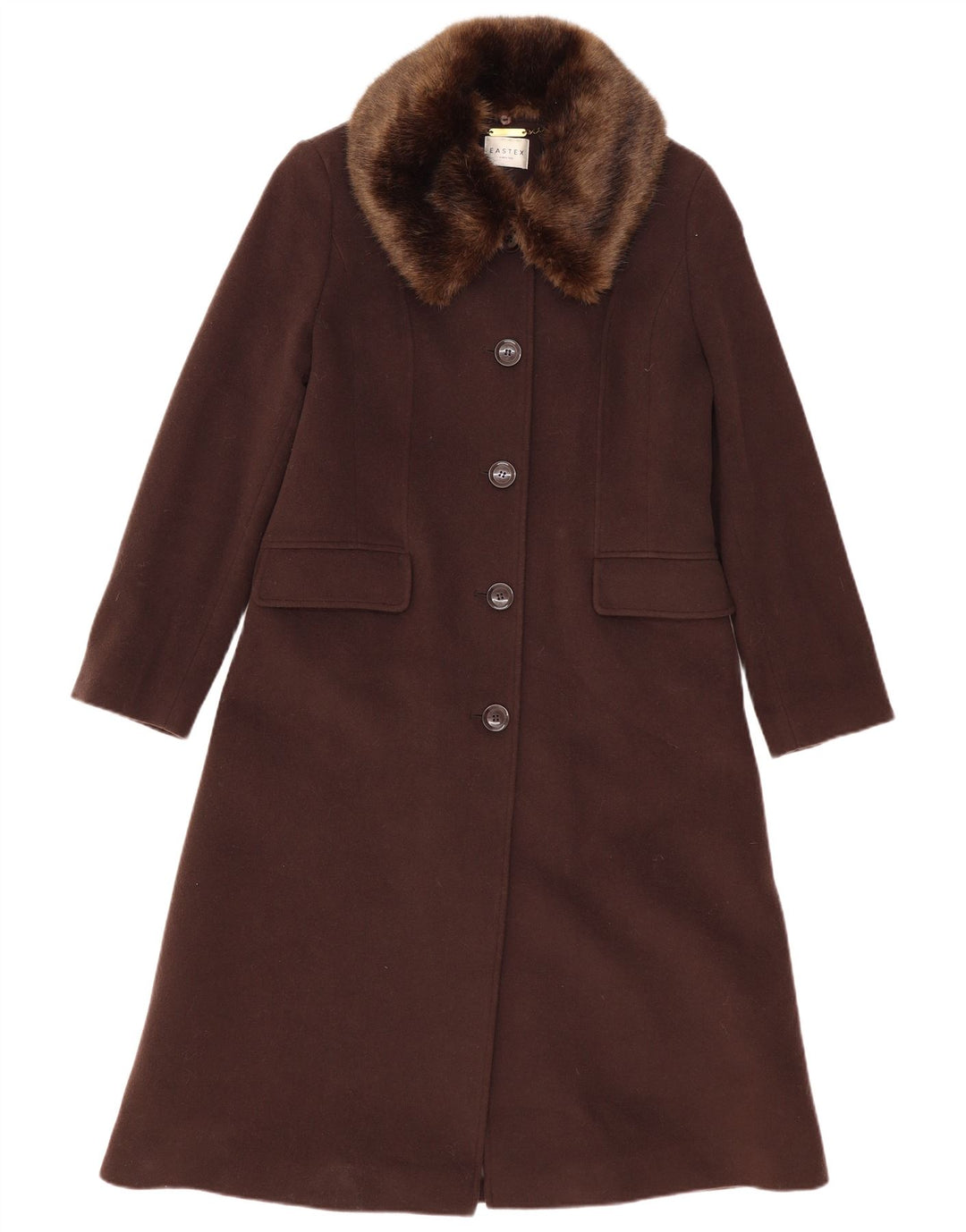 Eastex Manteau pour femme UK 12 Laine marron moyen
