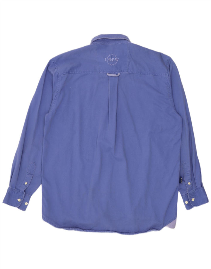 Crew Clothing Chemise Pull Homme Bleu Moyen Coton