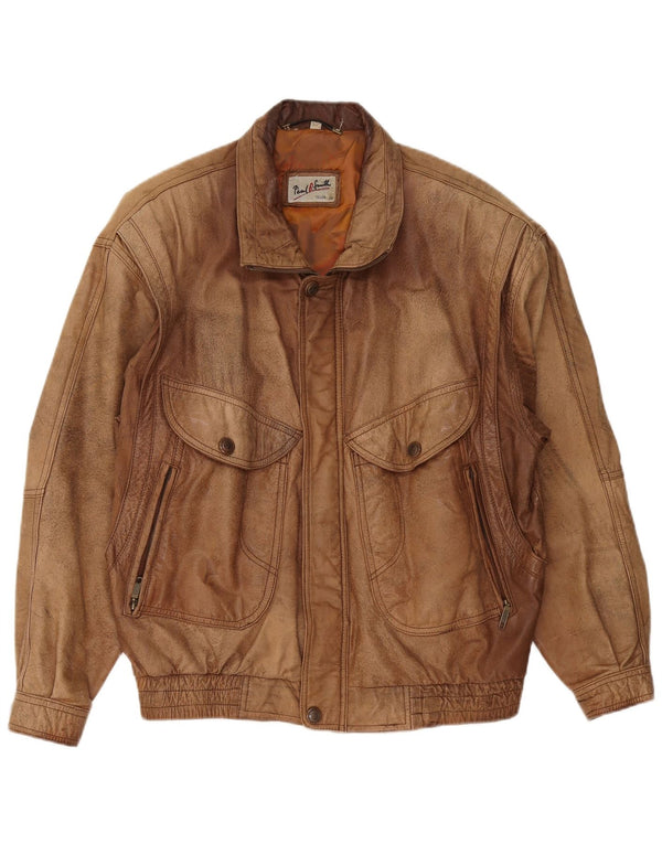 Paul Smith Veste en cuir homme IT 52 XL Cuir marron