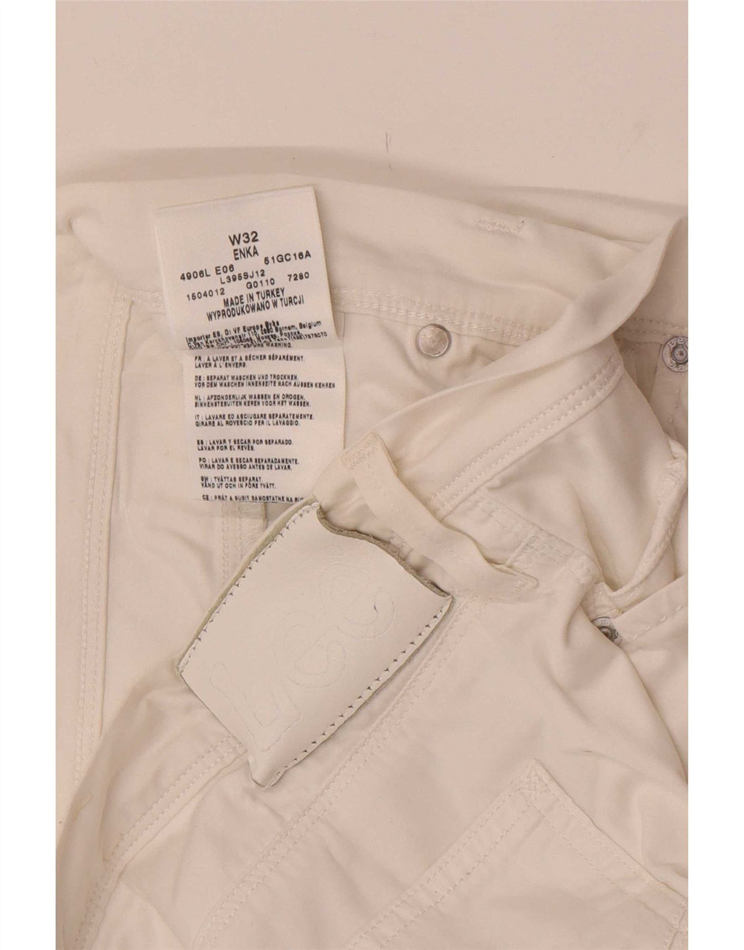 Lee Bermuda Enka Femme W32 Large Blanc Coton