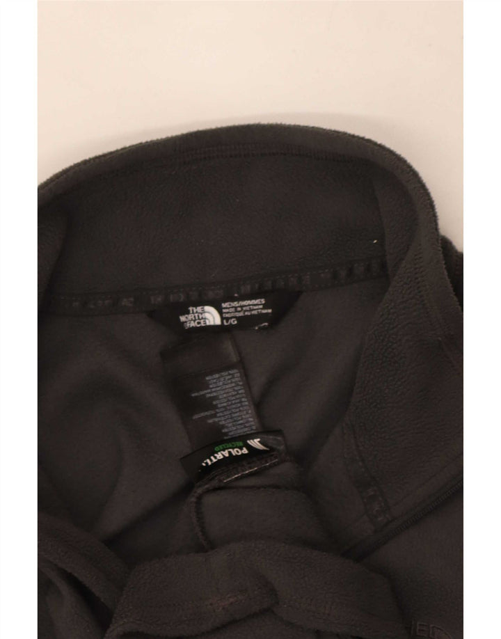 The North Face Pull polaire à col zippé pour homme Large Gris Polyester
