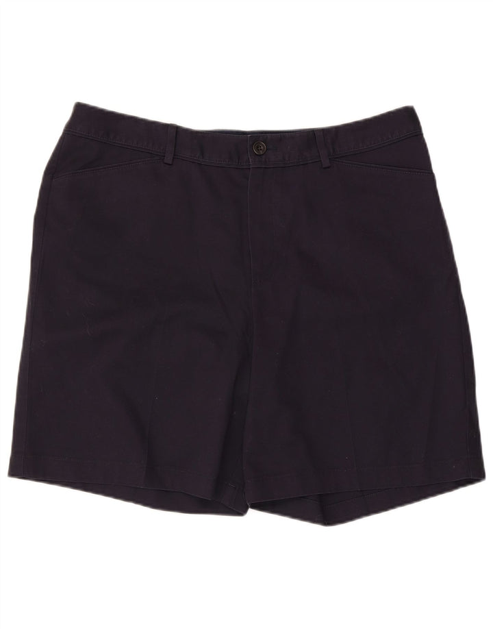 EDDIE BAUER Short décontracté pour femme US 14 XL W36 Bleu marine en coton