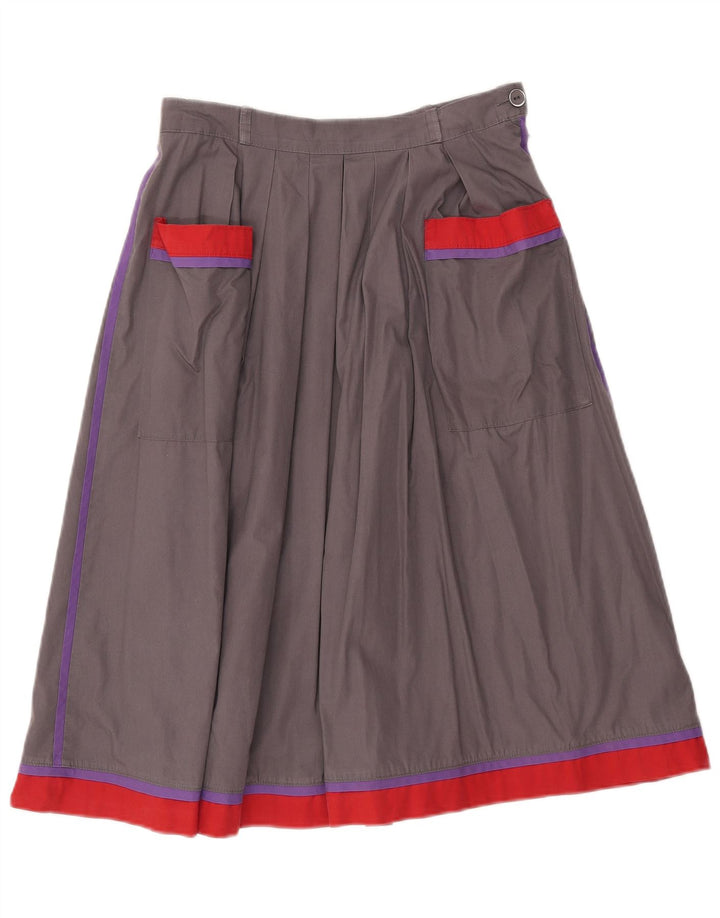jupe évasée femme vintage EU 40 Medium W28 Grey Colourblock
