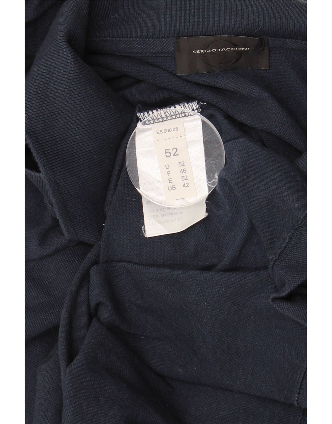 SERGIO TACCHINI Polo Homme IT 52 Large Bleu Marine Coton