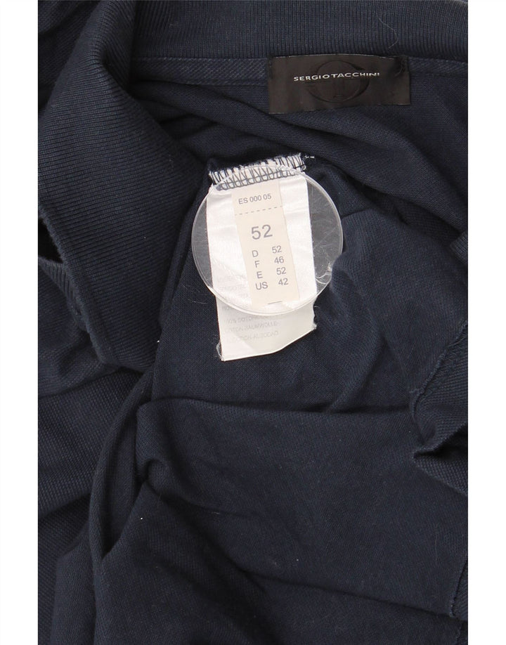 SERGIO TACCHINI Polo Homme IT 52 Large Bleu Marine Coton