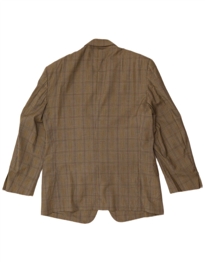 Valentino Veste Blazer 2 Boutons Homme IT 56 3XL Beige Pied-de-Poule