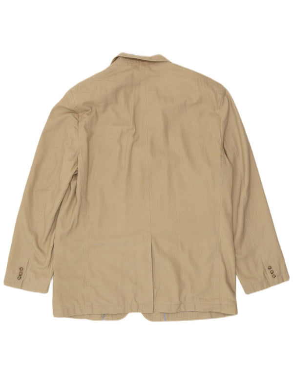 Marks & Spencer Veste blazer à 3 boutons Blue Harbour pour homme UK 40 Large Beige