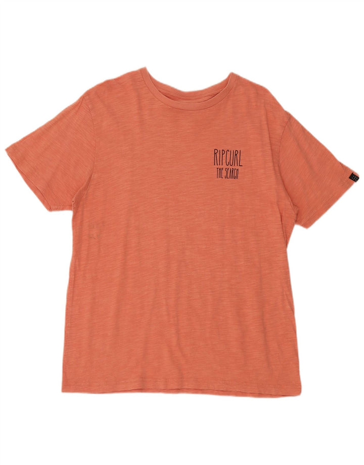 Rip Curl T-shirt graphique pour hommes, grand coton orange