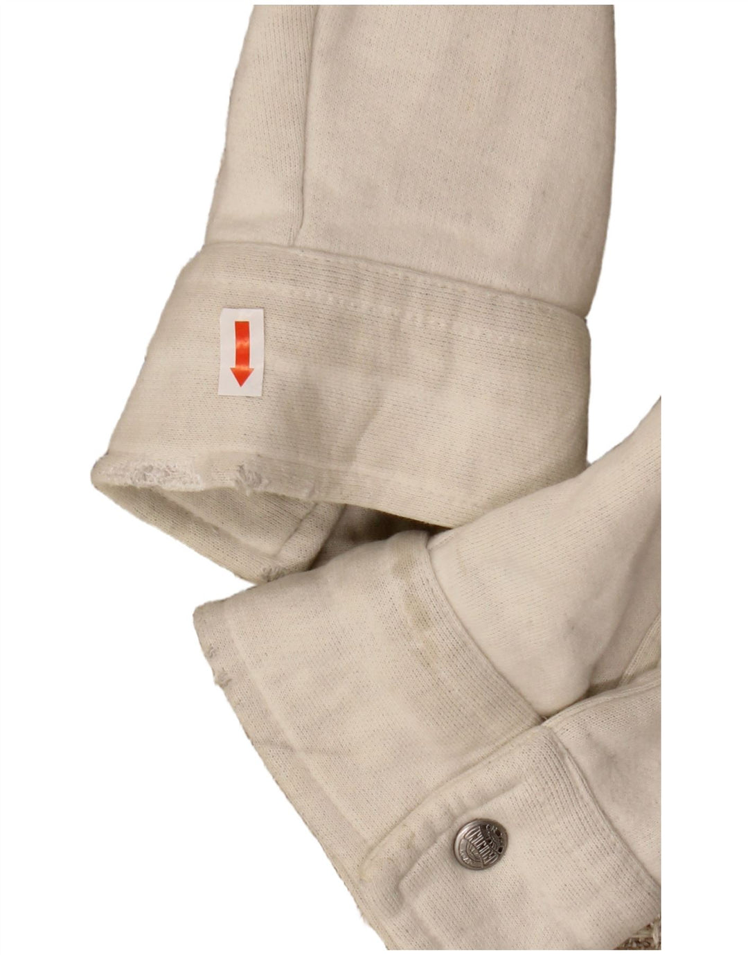 VINTAGE Veste Bomber Graphique Homme UK 44 2XL Laine Rayée Beige