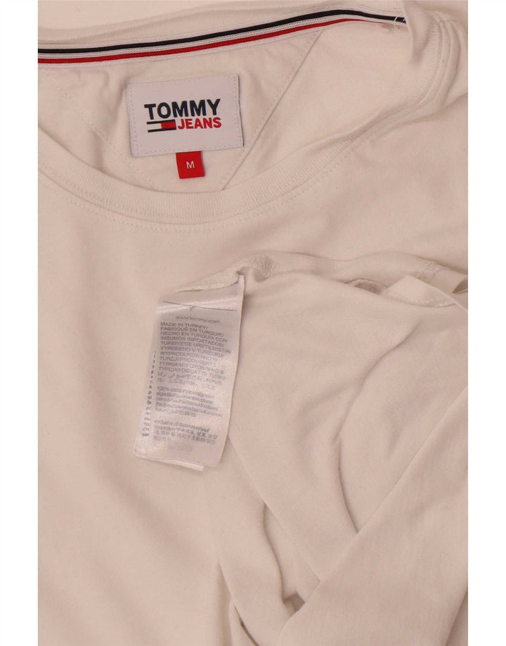 Tommy Hilfiger T-Shirt Femme Top UK 12 Coton Blanc Moyen