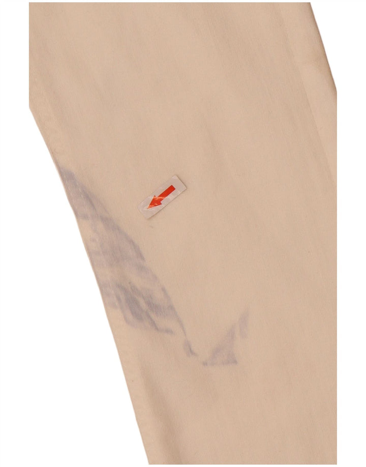 Zara Jean évasé femme EU 34 2XS W24 L32 coton blanc