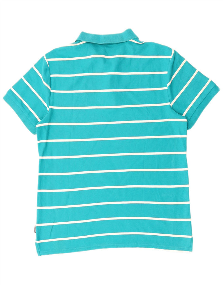 NIKE Polo Homme Grand Bleu Rayé Coton