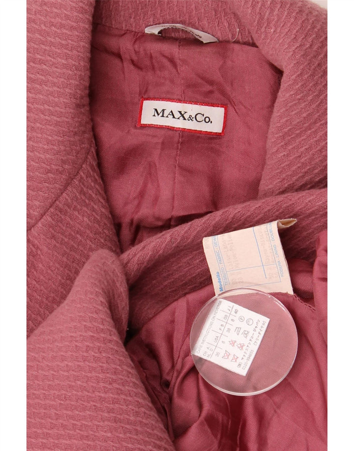 MAX & CO. Pardessus pour femme UK 8 Petite laine rose