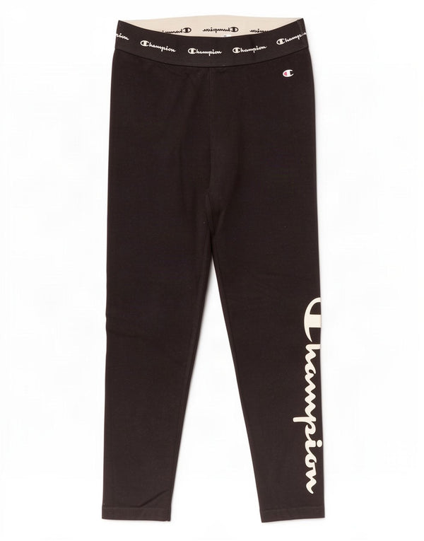 Champion Leggings graphiques pour femmes UK 12 coton noir moyen