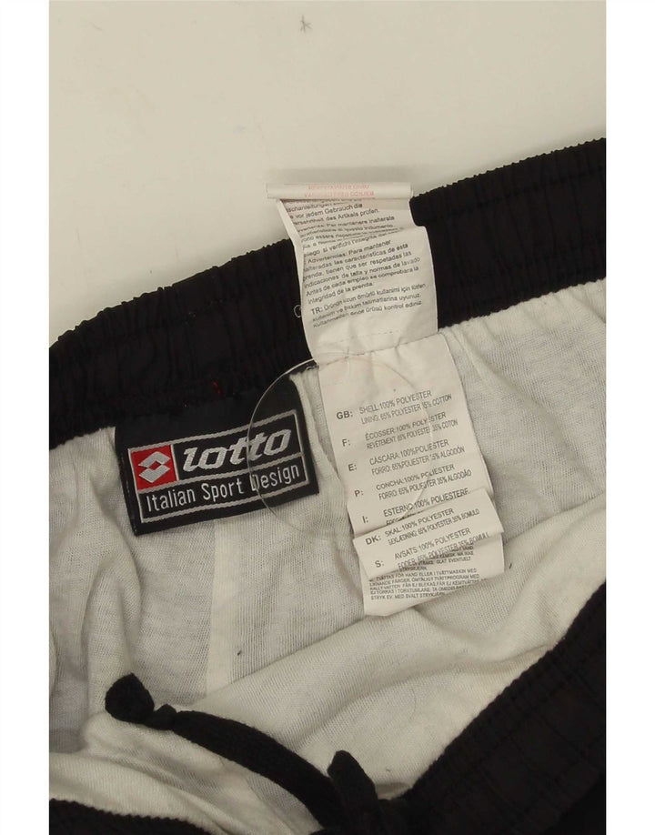 Lotto Pantalon de Survêtement Graphique Homme Large Noir Colorblock Polyester
