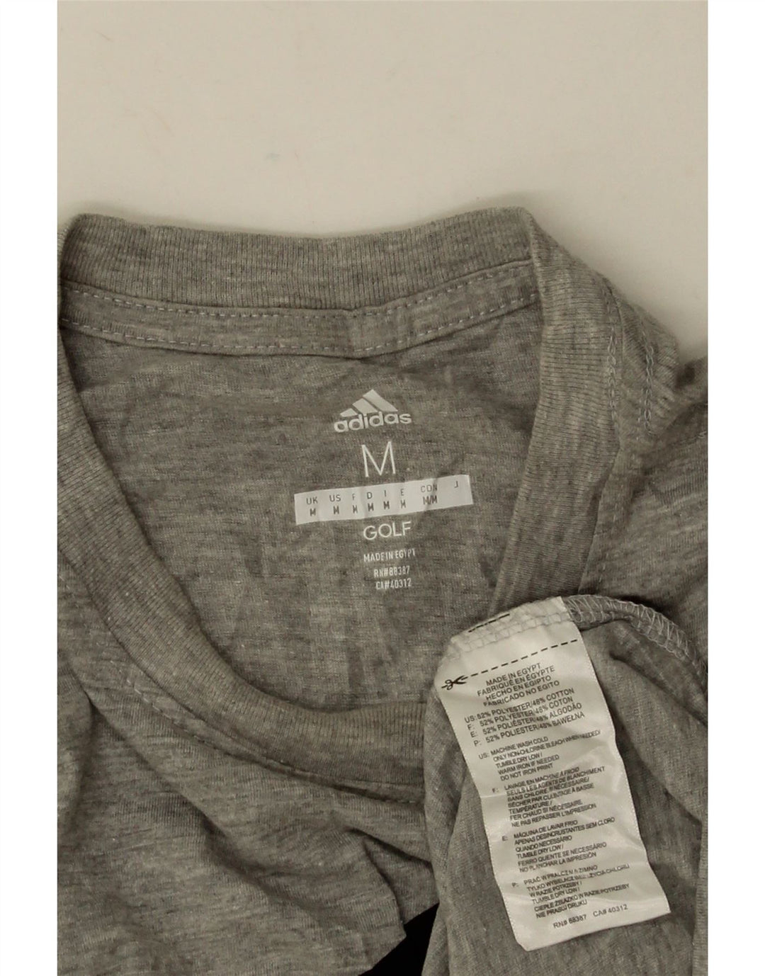 Adidas T-Shirt Graphique Homme Gris Moyen Moucheté Polyester