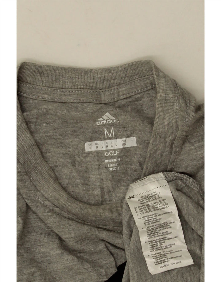 Adidas T-Shirt Graphique Homme Gris Moyen Moucheté Polyester