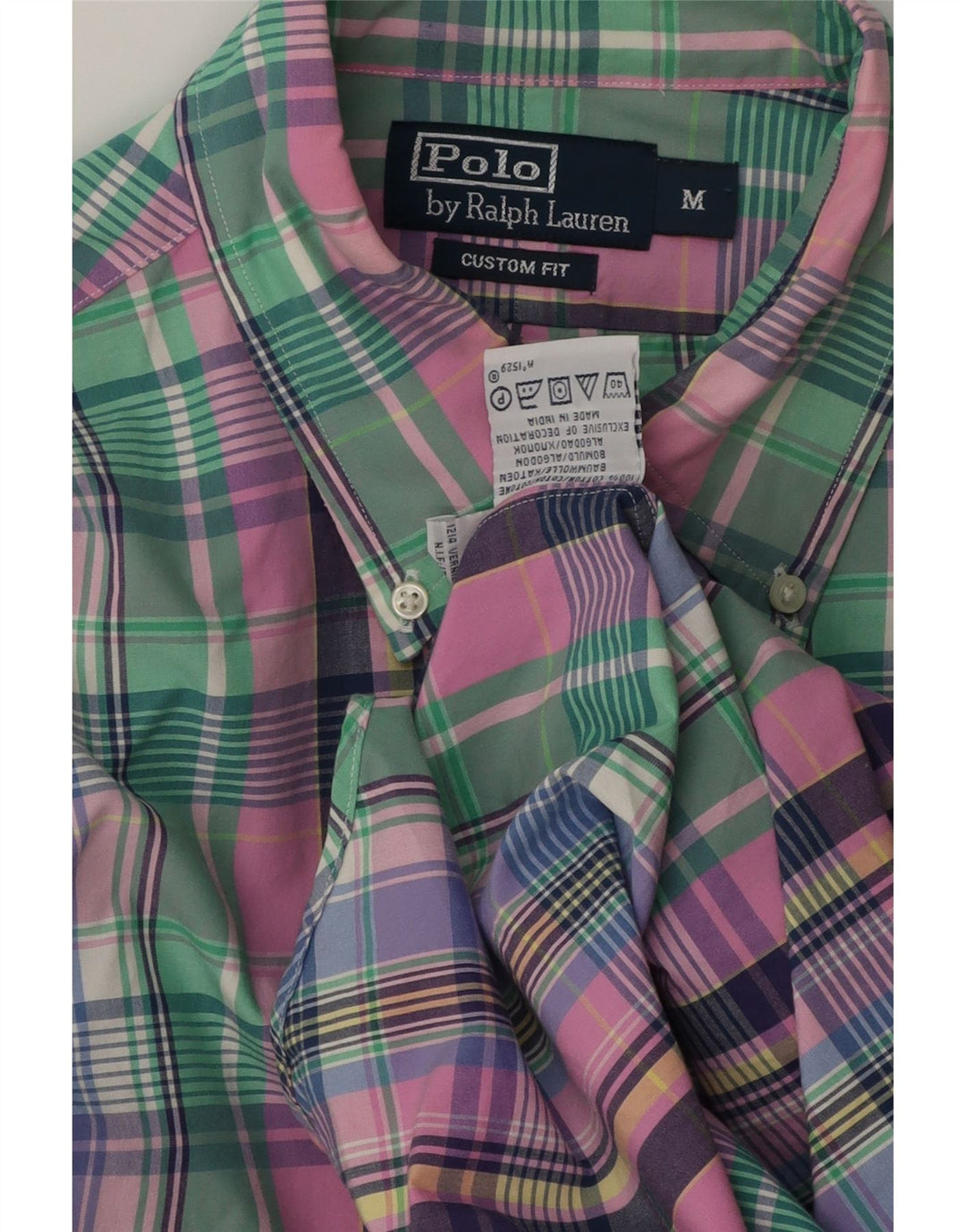 Polo Ralph Lauren Chemise sur mesure pour homme en coton à carreaux multicolore moyen