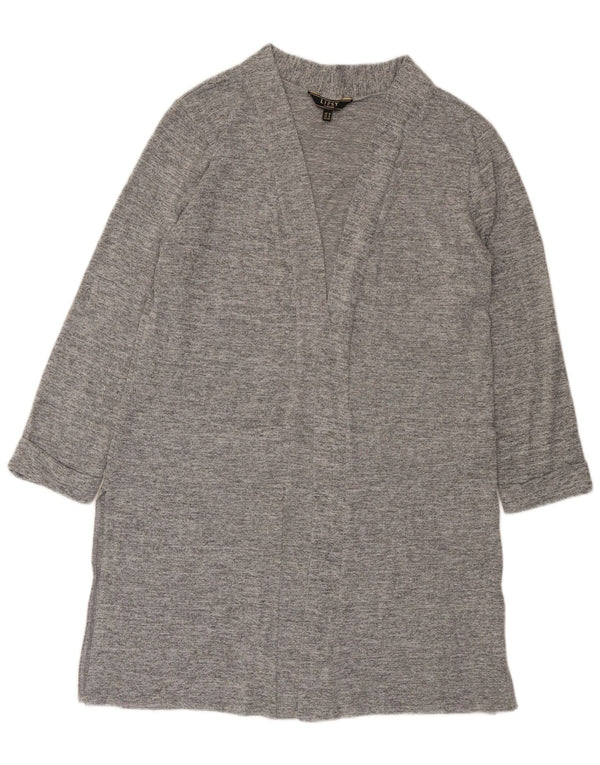 Lipsy Cardigan ouvert long pour femme UK 16 Large Gris Polyester