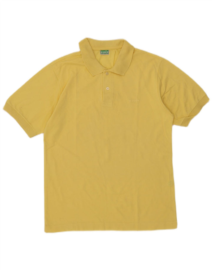 Diadora Polo Homme Jaune Moyen Coton