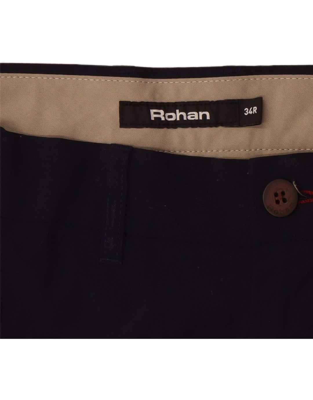 Rohan Pantalon Chino Droit Regular Fit Homme W34 L31 Bleu Marine Polyamide