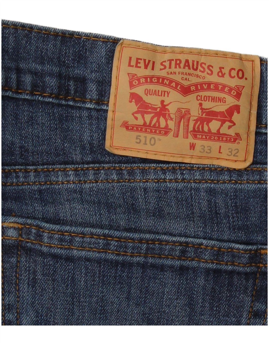 LEVI'S Jean Skinny 510 Homme W33 L32 Bleu Coton