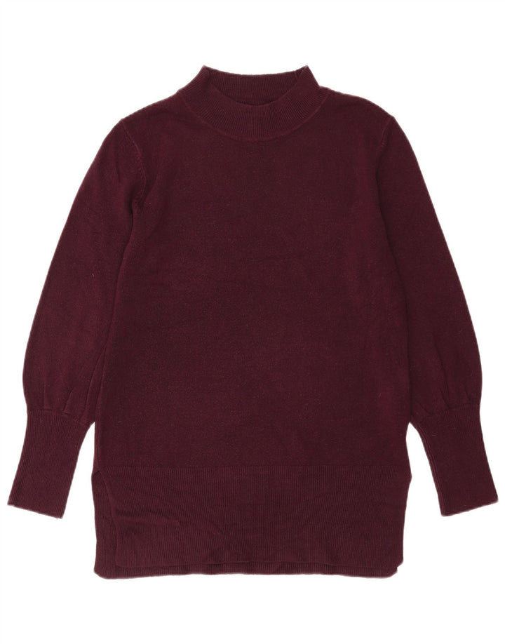 Marks & Spencer Pull col roulé pour femme UK 14 Bordeaux moyen