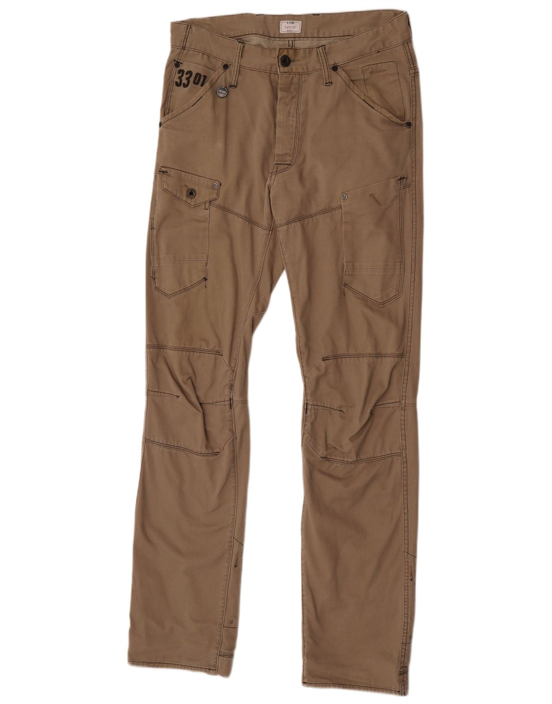 G-Star Pantalon Cargo Droit Homme W32 L36 Coton Beige