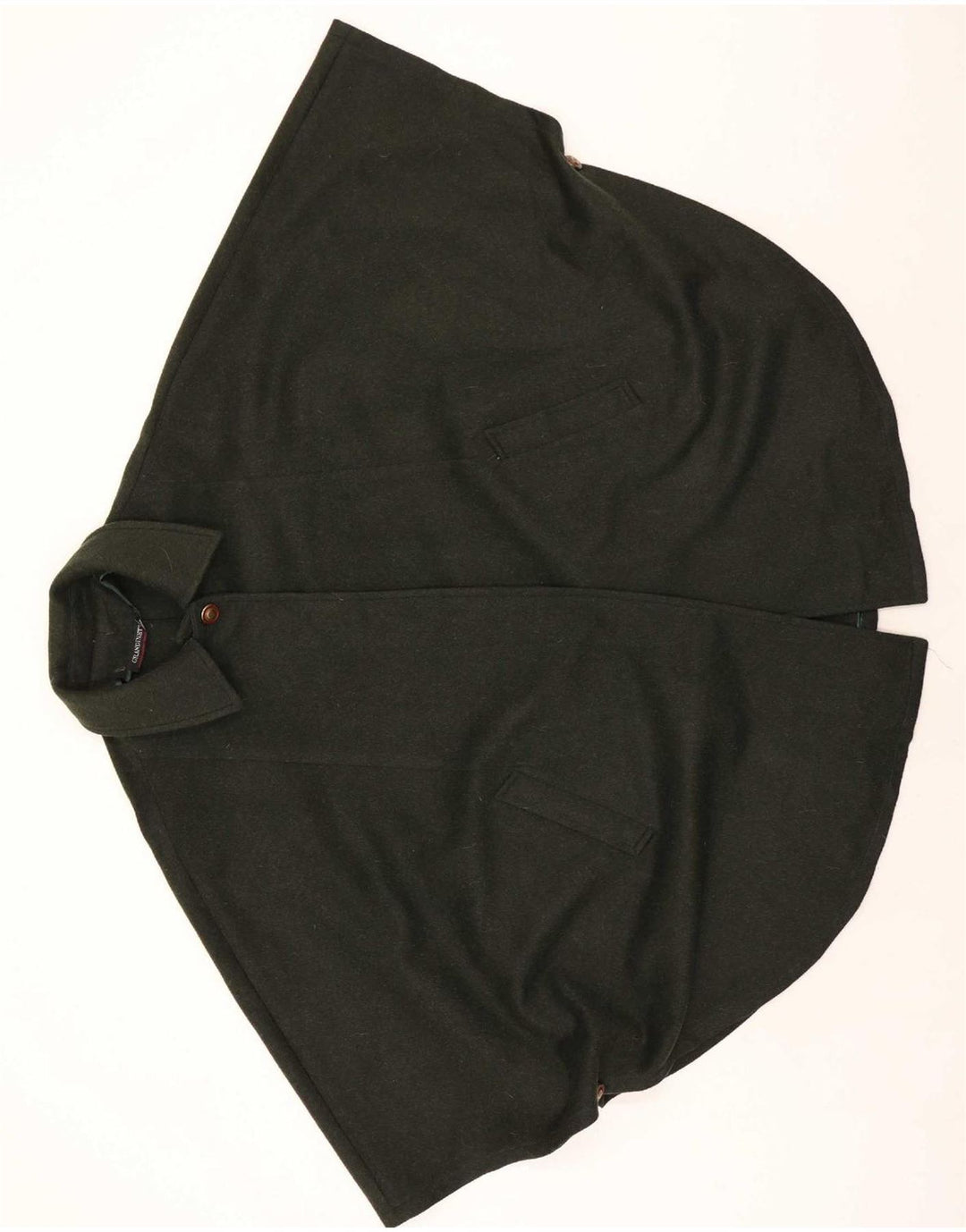 Moessmer Manteau Cape Femme Taille Unique Laine Kaki