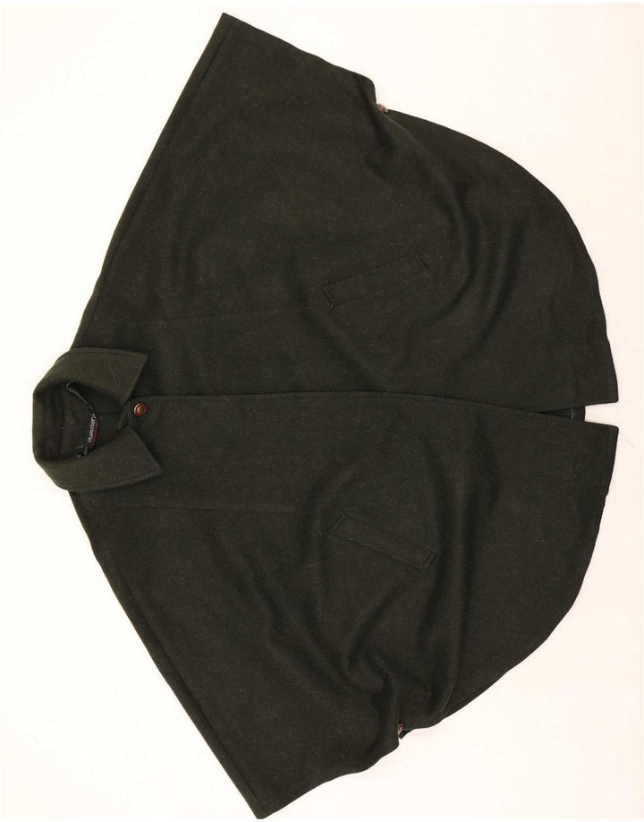 Moessmer Manteau Cape Femme Taille Unique Laine Kaki