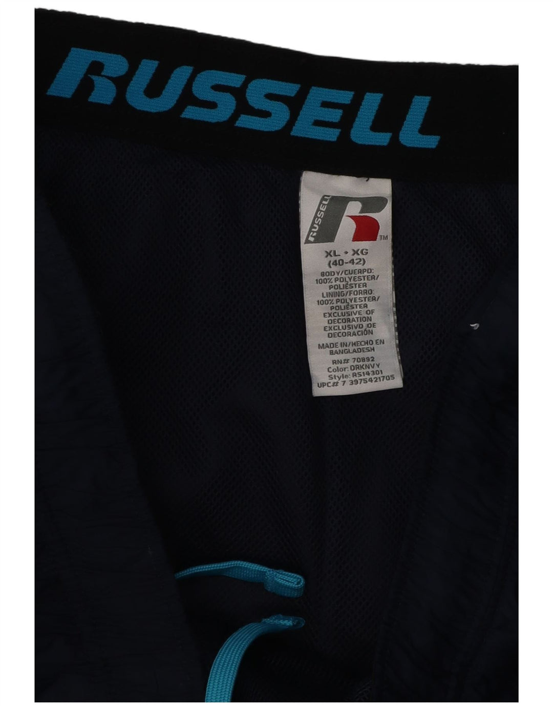 RUSSELL ATHLETIC Pantalon de Survêtement Homme XL Bleu Marine Polyester