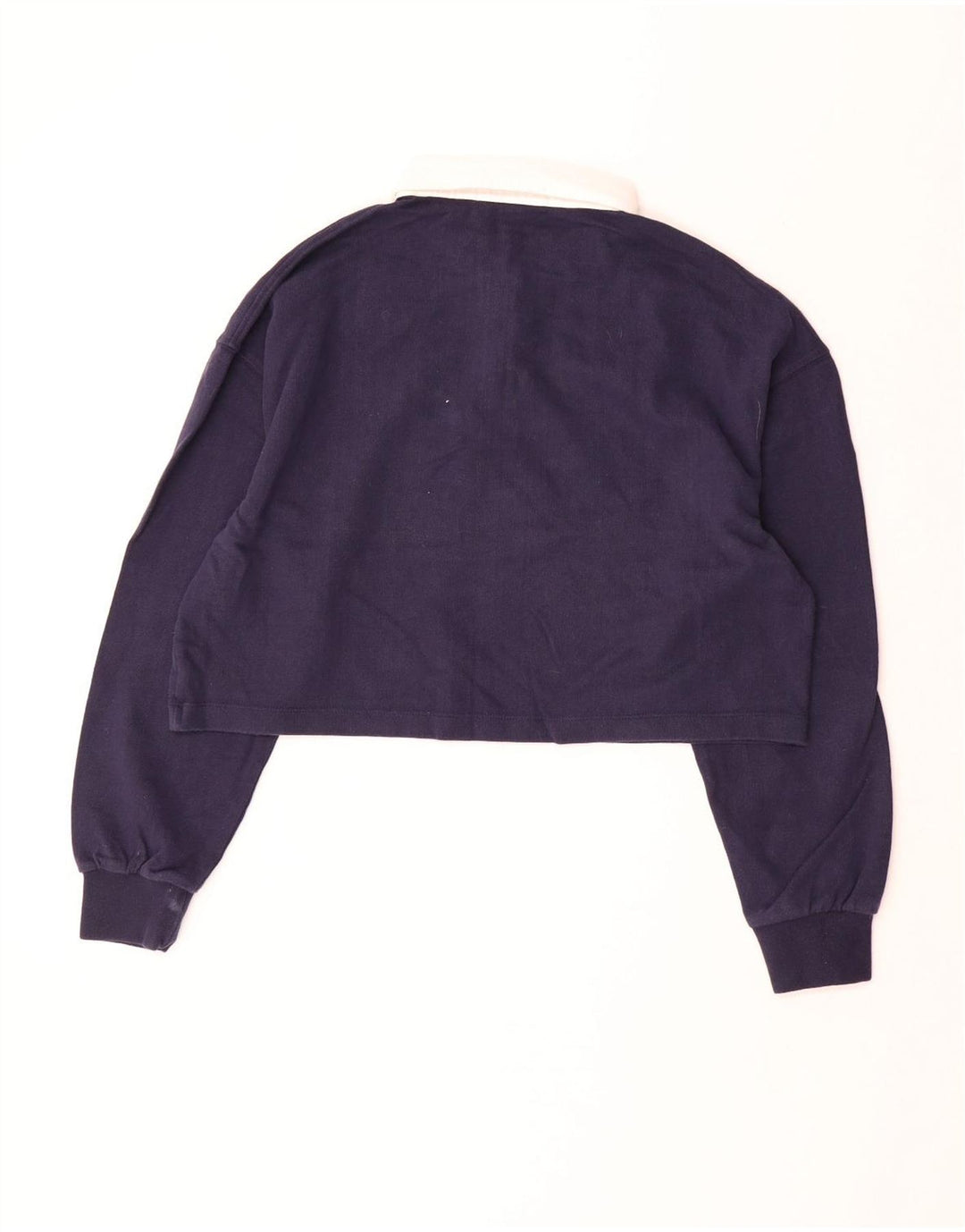 SUPERDRY Polo court surdimensionné pour femme UK 12 Bleu marine moyen