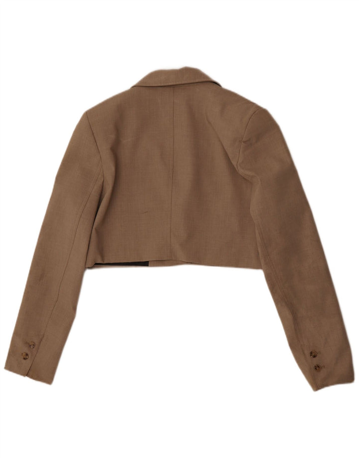 Zara Veste Boléro Femme UK 10 Small Marron