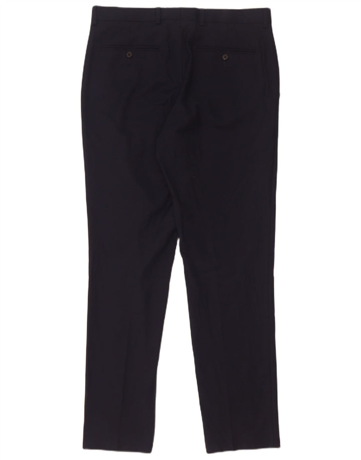 Marks & Spencer Pantalon de costume coupe slim pour homme W32 L31 Bleu marine Polyester