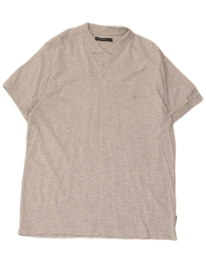 French Connection Polo Homme 2XL Gris Coton