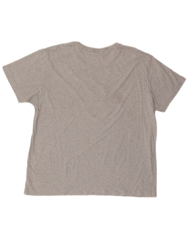 Gant T-Shirt Graphique Homme Top 4XL Gris Moucheté Coton