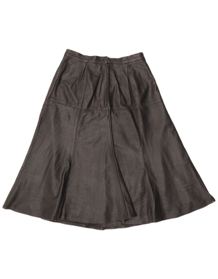 jupe en cuir femme vintage W28 Noir moyen