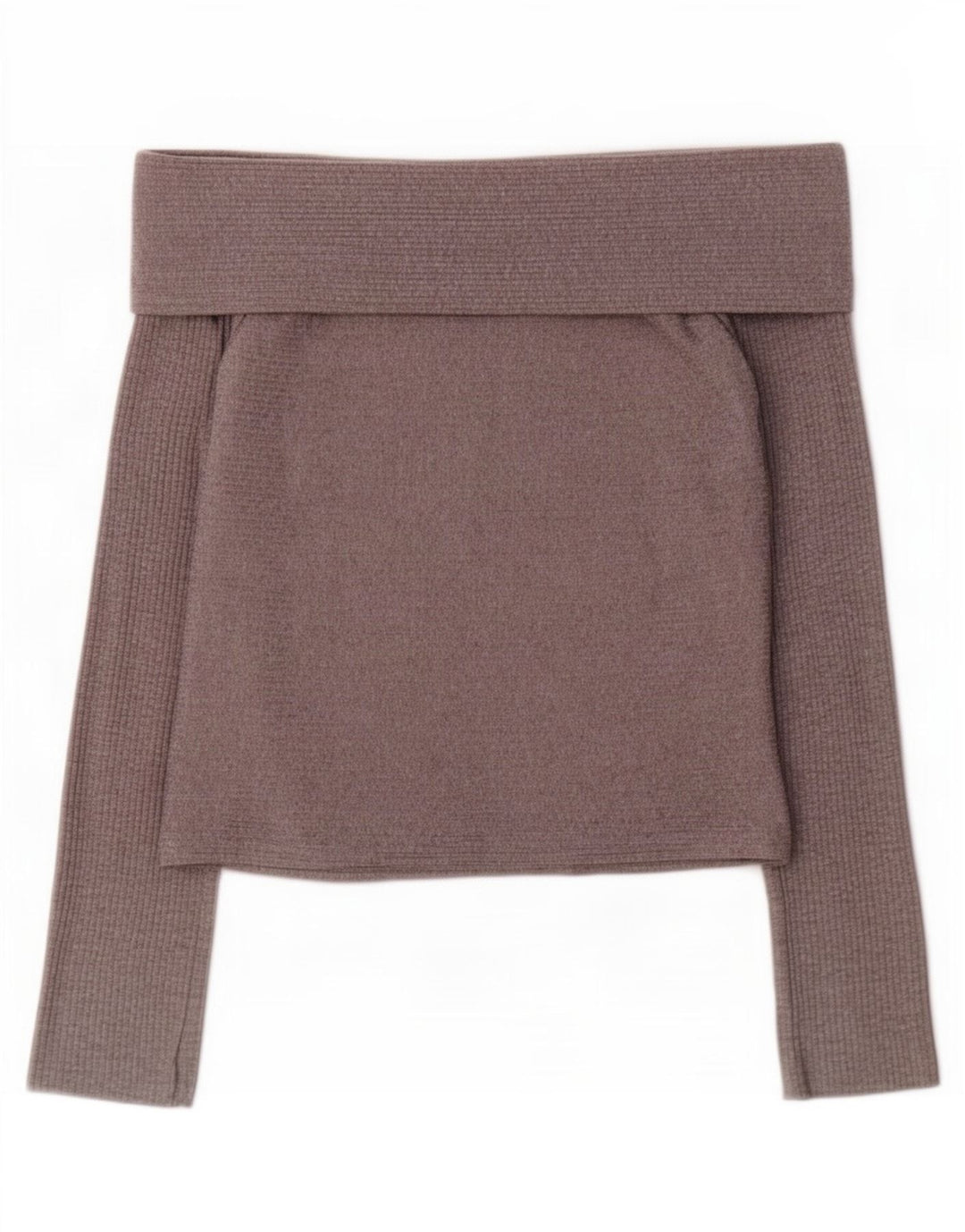 Zara Womens Trafaluc Top à épaules dénudées UK 12 Gris Moyen