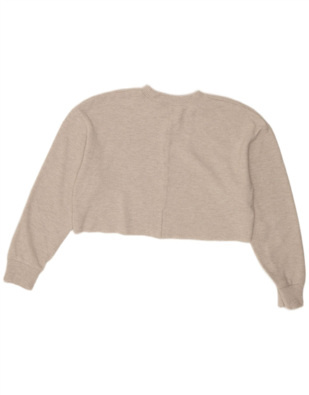 Zara Womens Crop Blouse Top UK 14 Beige Moyen