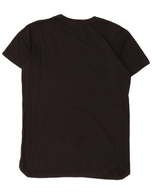 Nike T-shirt à manches courtes pour homme en coton noir Taille L