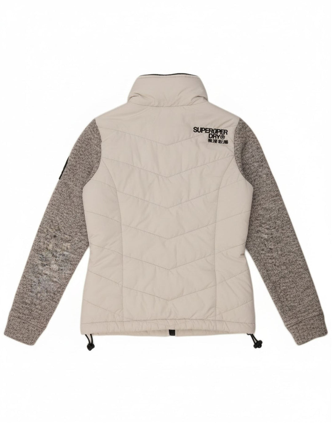 Superdry Veste matelassée à capuche pour femme UK 8 Small Blanc Colourblock